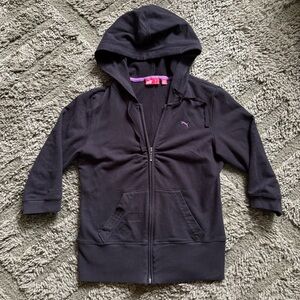 Y2K Puma Black Full Zip Up Hoodie